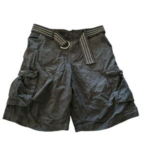 Beverly Hills Polo Club Dark Cargo Shorts with Belt